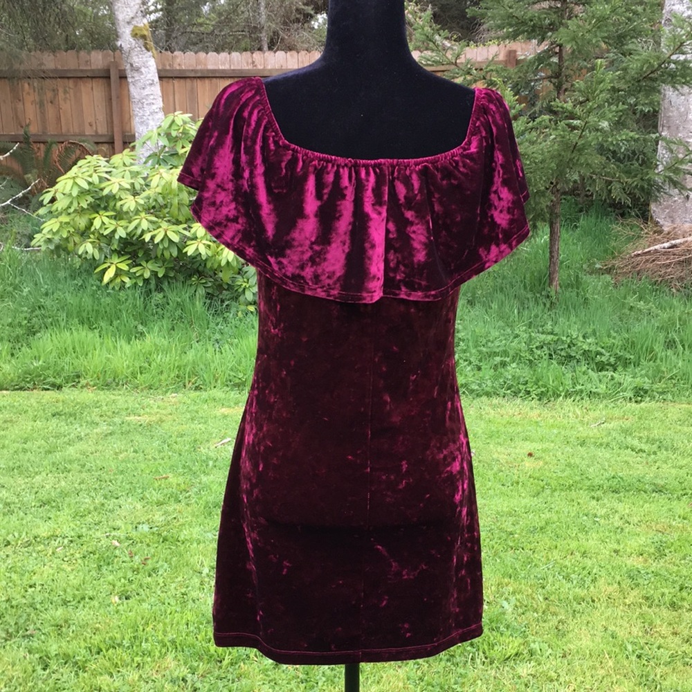 Forever 21 Burgundy Velvet Dress - Picture 5 of 8